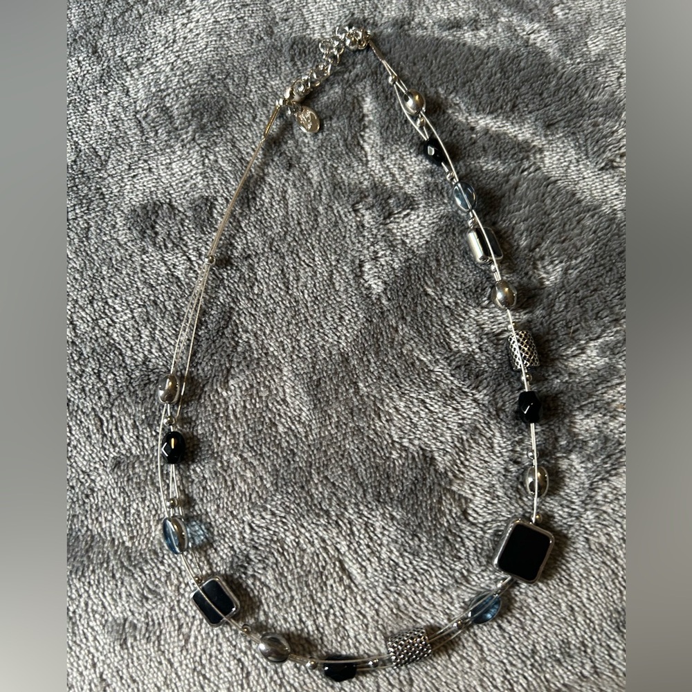 Li Sophia Black and silver necklace.